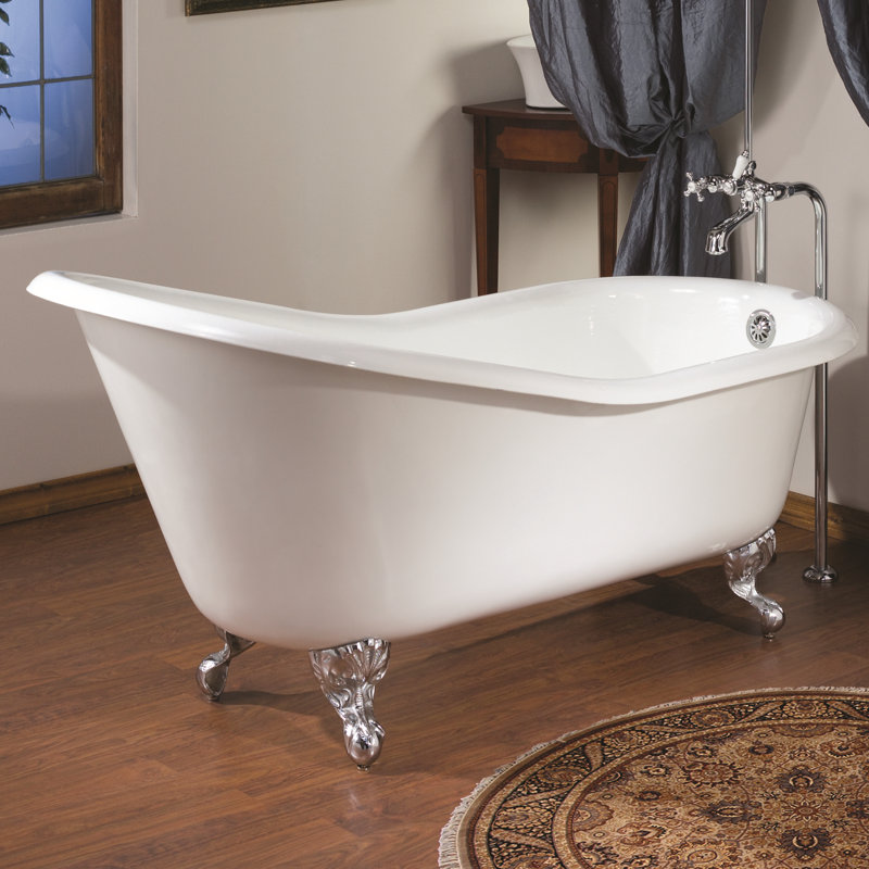CheviotProducts 68" x 30" Freestanding Soaking Cast Iron Bathtub Wayfair